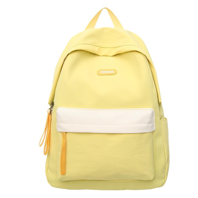Middle School Student Contrast Color Schoolbag Women's Computer Backpack Lightweight Backpack