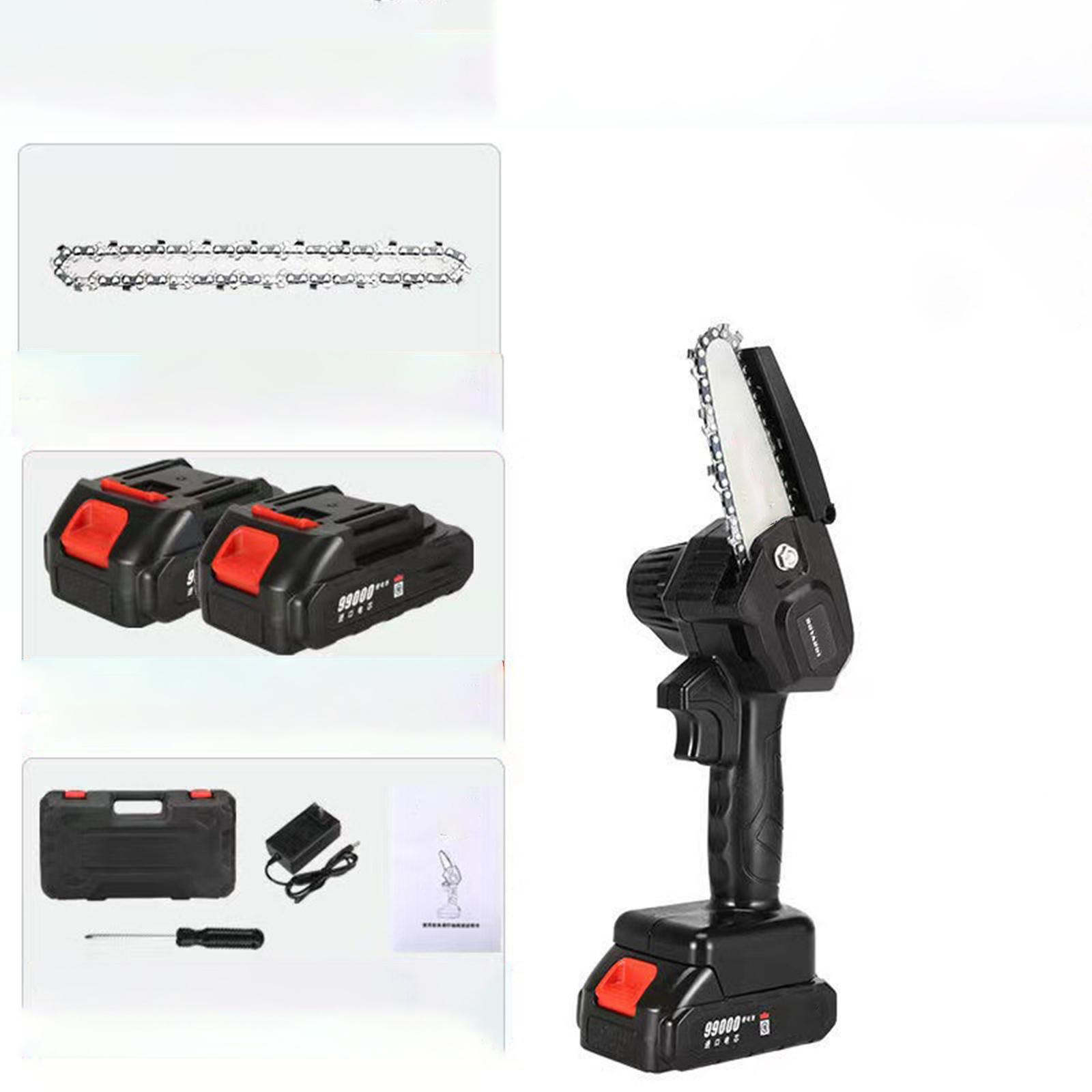 

Мини электрическая цепная пила портативная литиевая аккумуляторная аккумуляторная пила для бытового использования вне помещений для резки древесины и обрезки деревьев black 4” (2 x batterie)