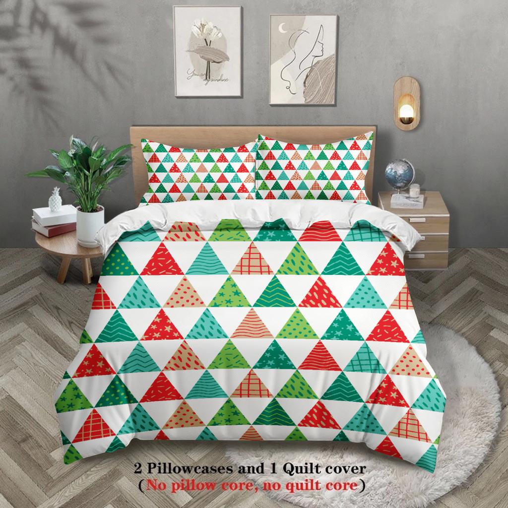 Christmas Bedding Set Single Twin Queen King Size Duvet Cover Set No Filling Christmas Gift For Home Decorations Gift