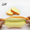 Sliced Bread Fidget Toys 1/2Pcs Simulated Toast Stress Relief Toy Squeeze Sensory Toy Soft Stretchy Fake Food for Kids Teens Adults Desk Reliever