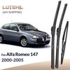 For Alfa Romeo 147 2000-2005 2001 2002 2003 2004 Wiper Front&Rear Wiper Blades Windshield Windscreen Window Brushes 22"+16"+14"