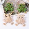 Personality Exquisite Creative Trend Design Sense Gold Inlaid Zircon Imitation Pearl Frog Animal Women Stud Earrings