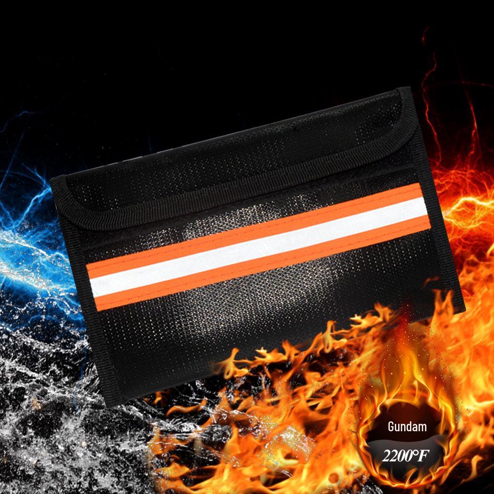 Fireproof Waterproof A4 File Bag: High Temp Resistant, Moisture-Proof, Thickened Archive Storage for Home or Business.