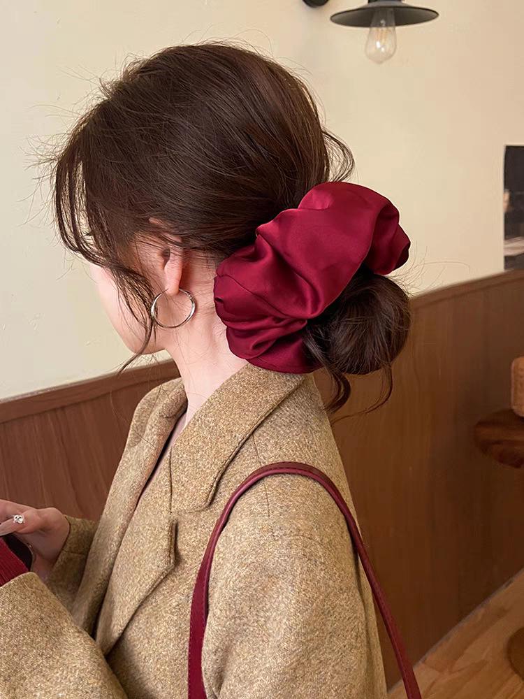 New 2025 Women's Leopard Print Double Layer Elastic Hair Tie Scrunchie Bun/Ponytail Holder