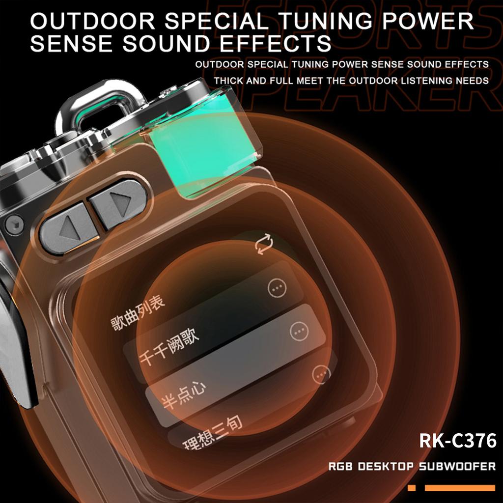 2025 Portable Bluetooth Speaker Music Stereo Surround with Touch Screen Outdoor Subwoofer Speaker Audio Player For Camping