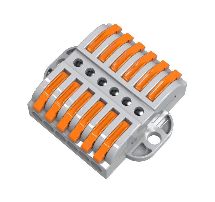 Ear-equipped Quick Connector Splitter: Universal Terminal for Soft & Hard Wires, 2-In/2-Out, Pure Copper