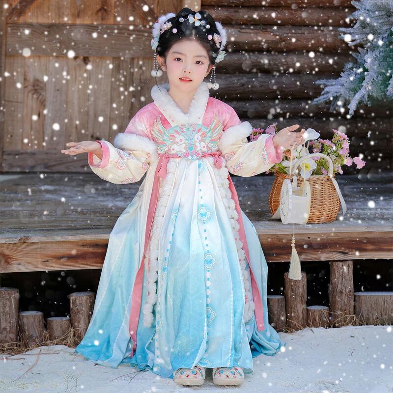 Bamino Girls  Winter Hanfu Dress 130