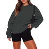 Women's Fashion Long Sleeve Crewneck Sweatshirt Top for Casual Everyday Wear