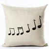 Retro Musiknoten bedruckte Leinwand quadratische Kissenbezüge für Auto Sofa Bürostuhl Einfache Heimdekoration Ornamente