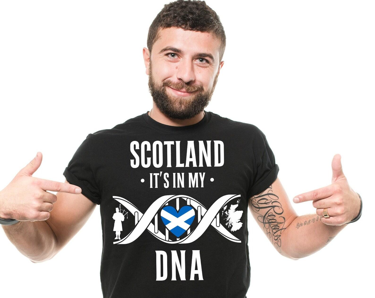 Scotland DNA T-Shirt: Scottish National Flag Tee 2XL