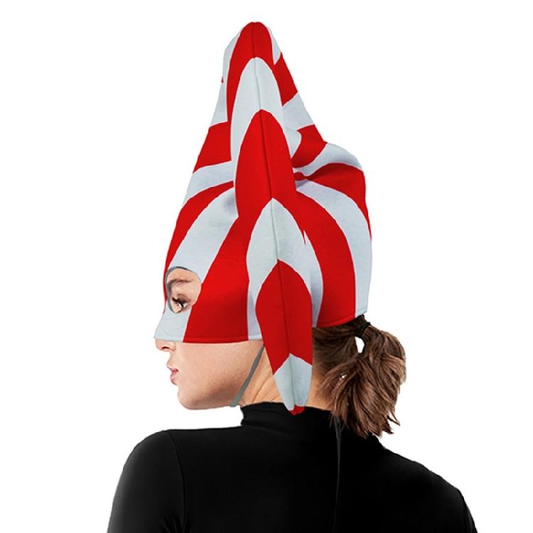 Holiday Party Hat Stripe Hat Mask Candy Cane Costume Christmas Elf Hat Christmas Candy Outfit Halloween Cosplay Costumes