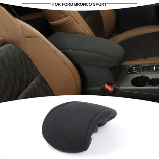 Central Control Armrest Box Pad Protect Cover For Ford Bronco Sport + Black