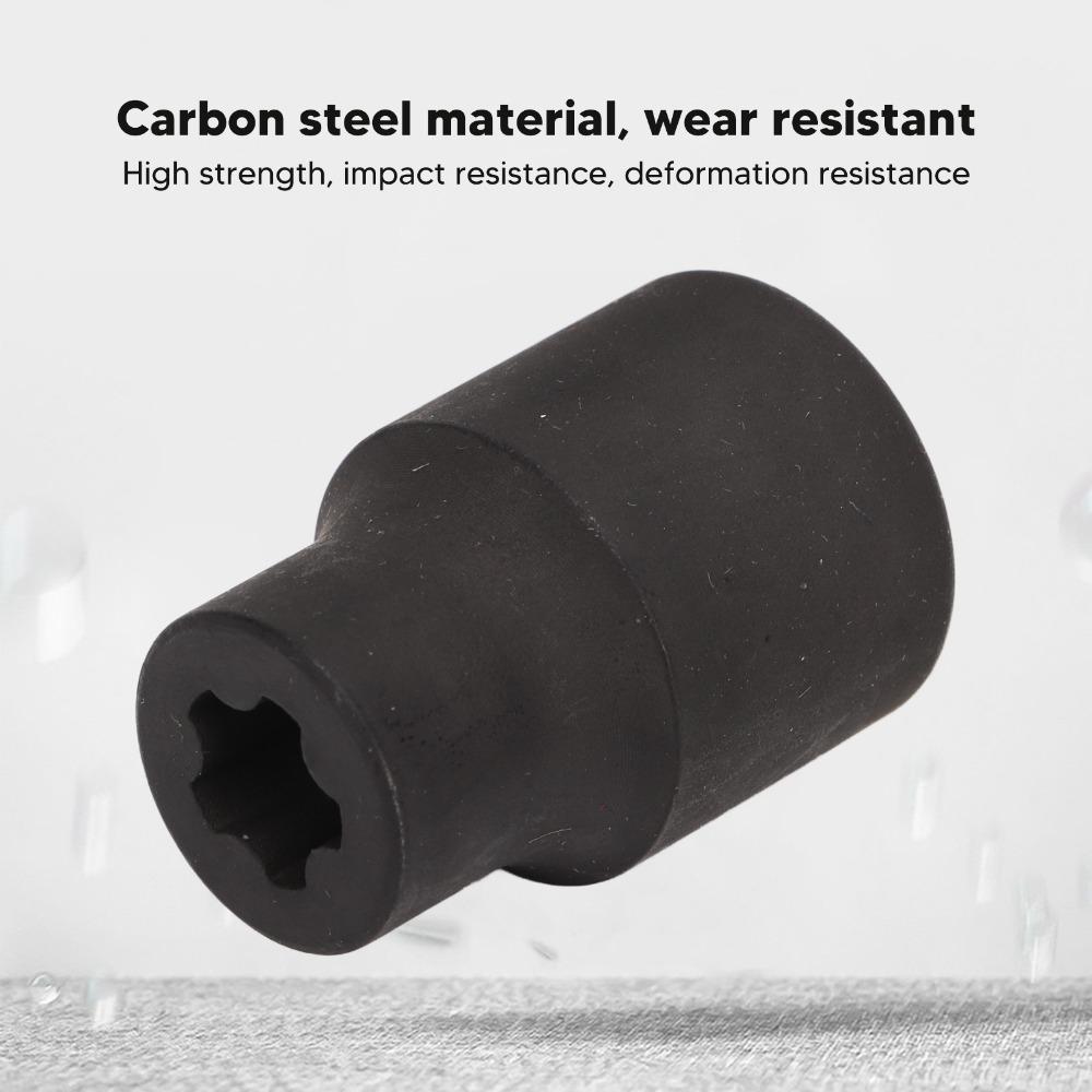1/2in Drive Battery Housing Caps Removal Socket Five-Teeth Battery Cover Screw Tool  Auto Shop