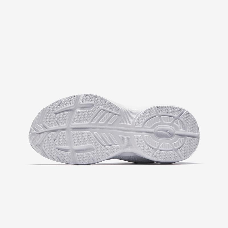 Anta Kids Fabric Synthetic Leather Trendy Versatile Lightweight Shock Absorbing Low Top Running Shoes Men Running Shoes White A22445577-1