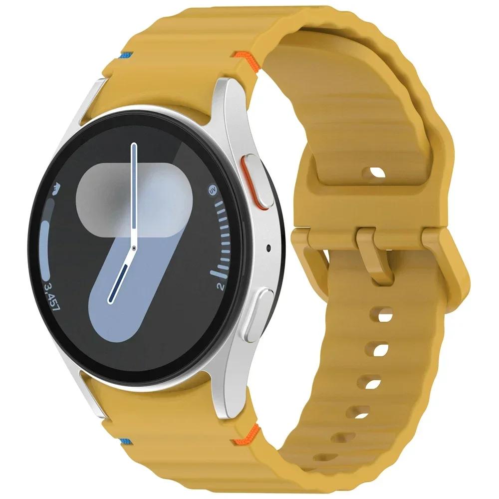 Silicone Sport Belt Bracelet Correa For Samsung Galaxy Watch 7 Band FE/5 Pro/6/4 Classic 44mm 40mm Galaxy Watch 7 Strap