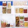 Homlly Uno 7 pieces BPA Free Air Tight Food Cookie Storage Cereal  Plastic Containers Set (Free Label Stickers)