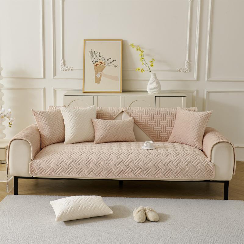 Solid Color Non-slip Sofa Cover Thicken Soft Sofa Cushion Towel For Living Room Furniture Decor Slipcovers Couch Covers