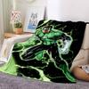 1pc Green Lantern Ring Flannel Throw Blanket Soft, Warm & Cozy for Couch, Bed, Office, and Travel Versatile All Season Gift, Christmas Present