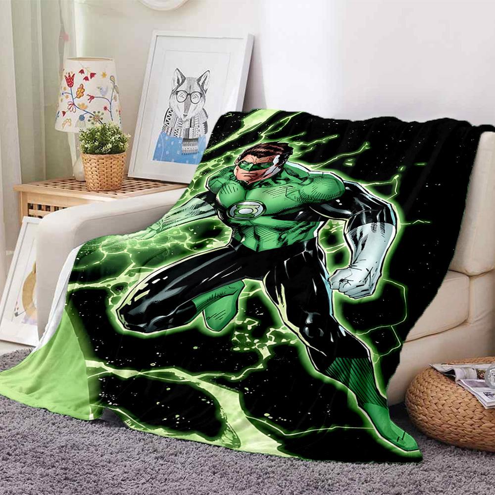 1pc Green Lantern Ring Flannel Throw Blanket Soft, Warm & Cozy for Couch, Bed, Office, and Travel Versatile All Season Gift, Christmas Present