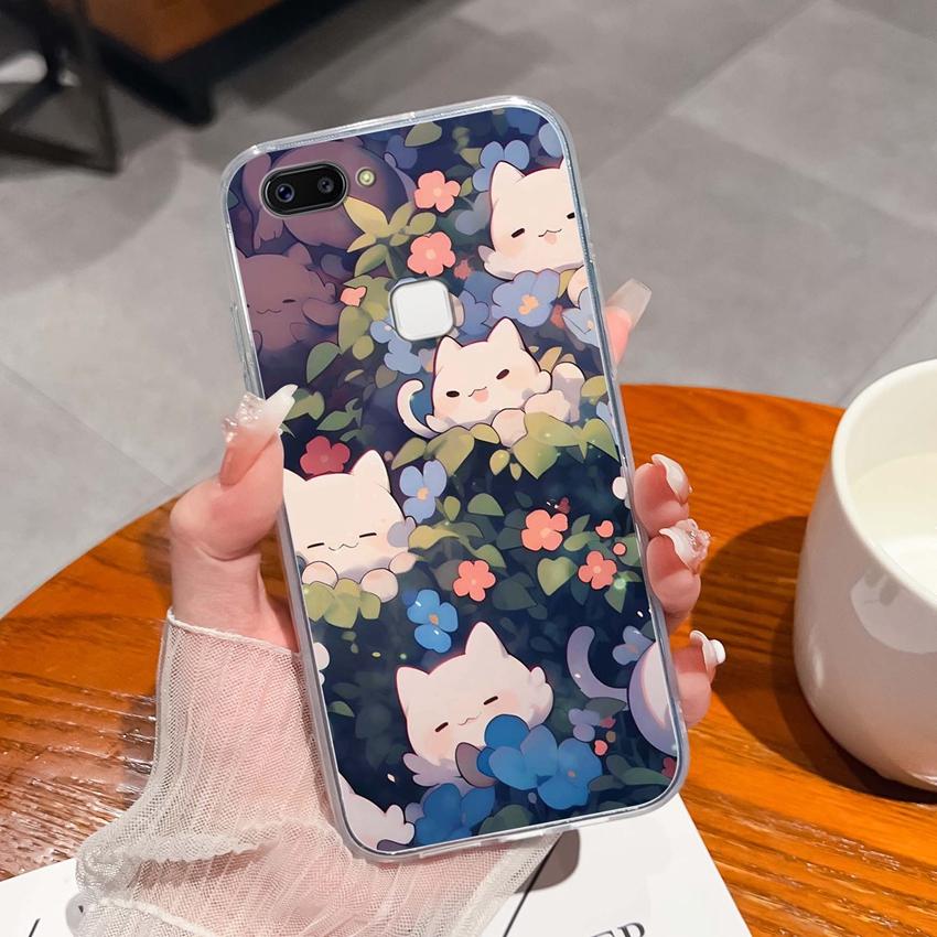 For Vivo X20 Plus X30 X60 X70 X80 Pro X50 Lite Phone Case Cute Panda Pattern Transparent Silicone Dustproof Protective Soft Back Cover For Vivo Casing