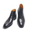 Fashion Luxury Business Boots For Men Comfortable Lace Up Top Cow Leather Handmade Retro Printing Shoes Fast Delivery Black Fashion Boot