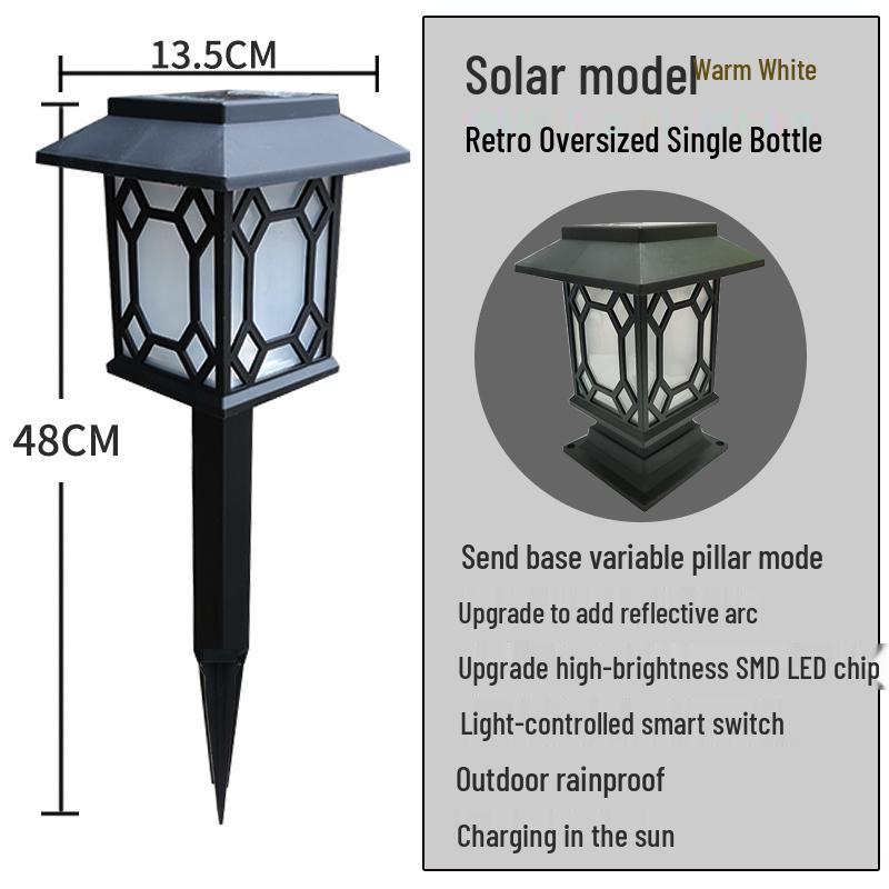 Solar Wasserdichte Außenwegleuchten - Villa, Garten, Terrasse, Rasen, Landschaftsbeleuchtung