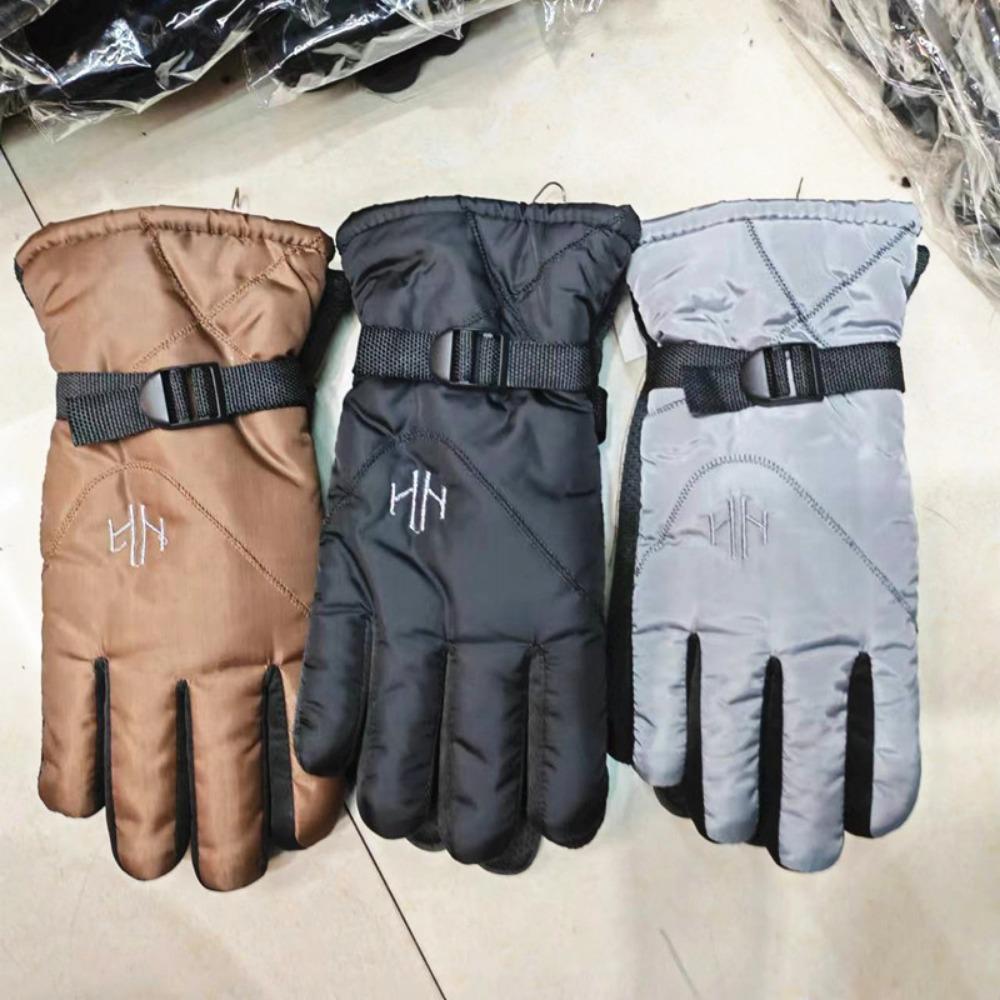 Men's thermal gloves outdoor skiing motorcycle electric vehicle riding gloves cycling fleece thicker