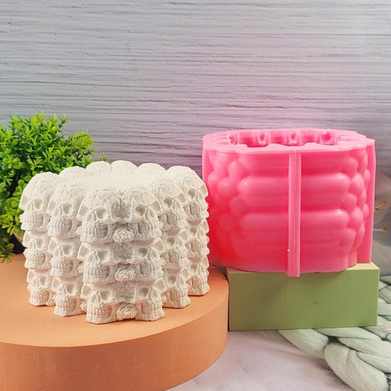 Halloween Skull Silicone Molds Silicone Concrete Cement Mould for Epoxy Resin, Plaster Decoration, Halloween Present