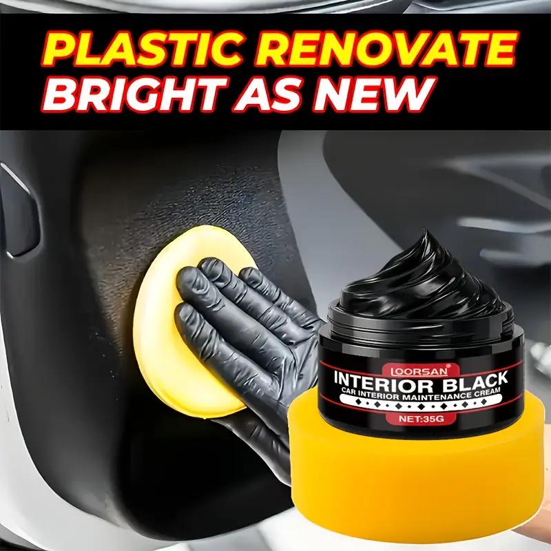 Automotive Interior Plastic Parts Refurbishment Wax - Tire Black Recovery Cream, Rubber Strip Care Crystallization Agent,