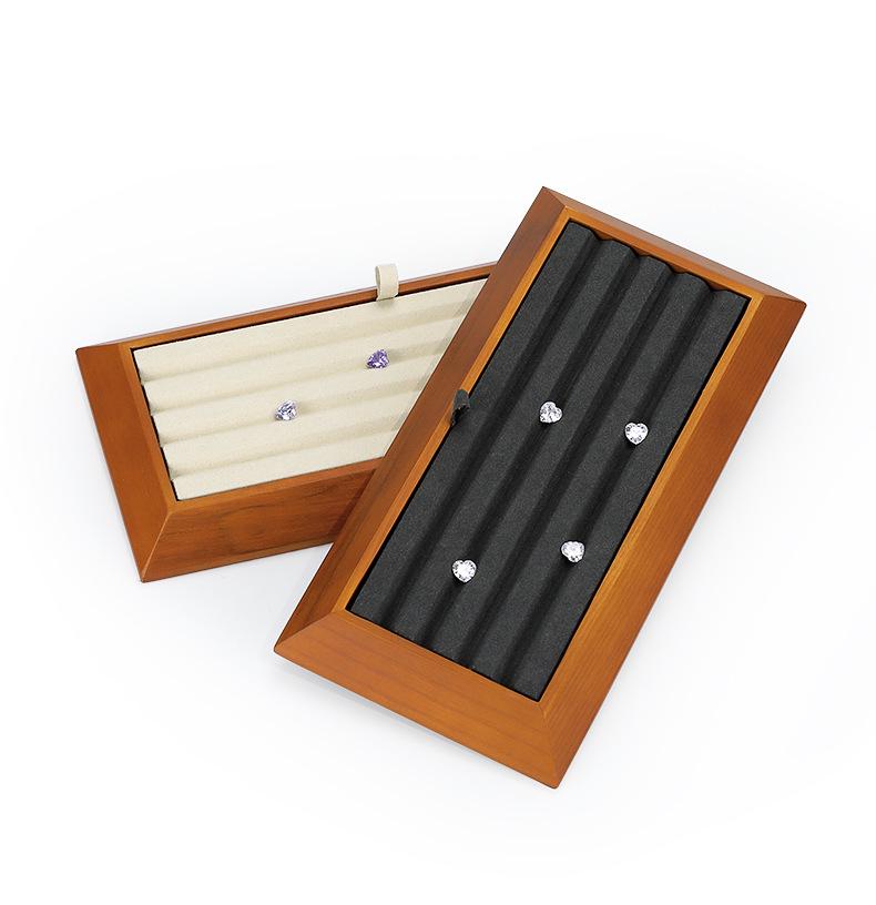 Ya Yu Holz Edelstein Präsentations- und Aufbewahrungstablett für Schmuck und Perlen