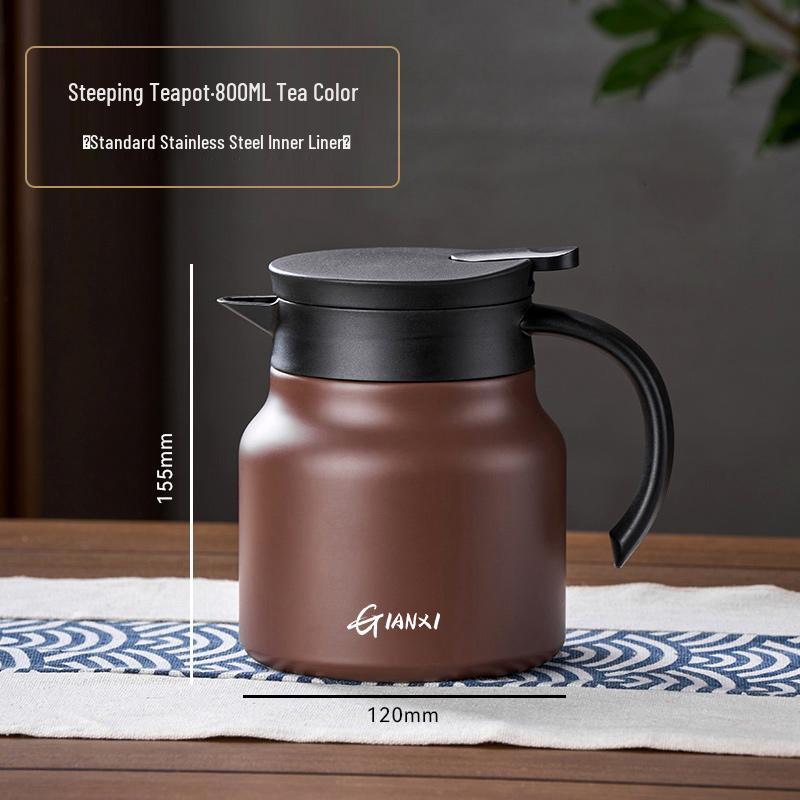 Large Capacity Ceramic Thermos Kettle for Home or Office Tea Brewing
