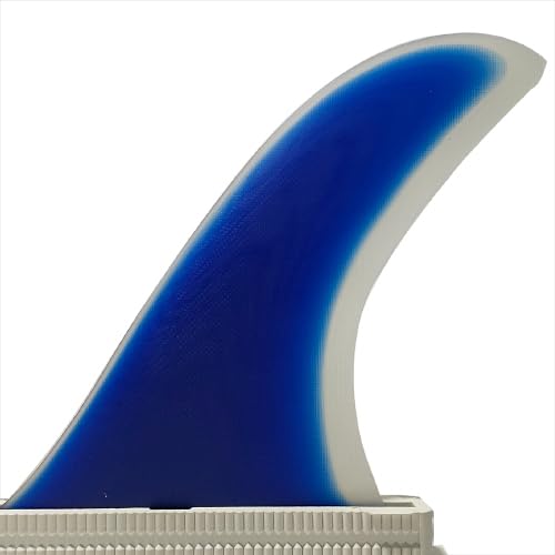 HFEXI Fiberglass Fin (FIBER GLASS FIN) 10" Longboard Center Fin, Box Fin, 10-inch, HF-FB10-CLBLU