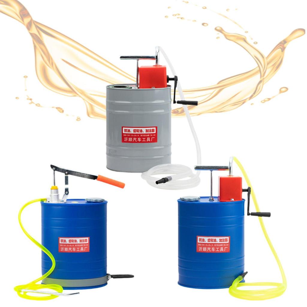 Hand Crank Oil Filling Barrel 10L Gear Dispenser for Automotive Supplies A