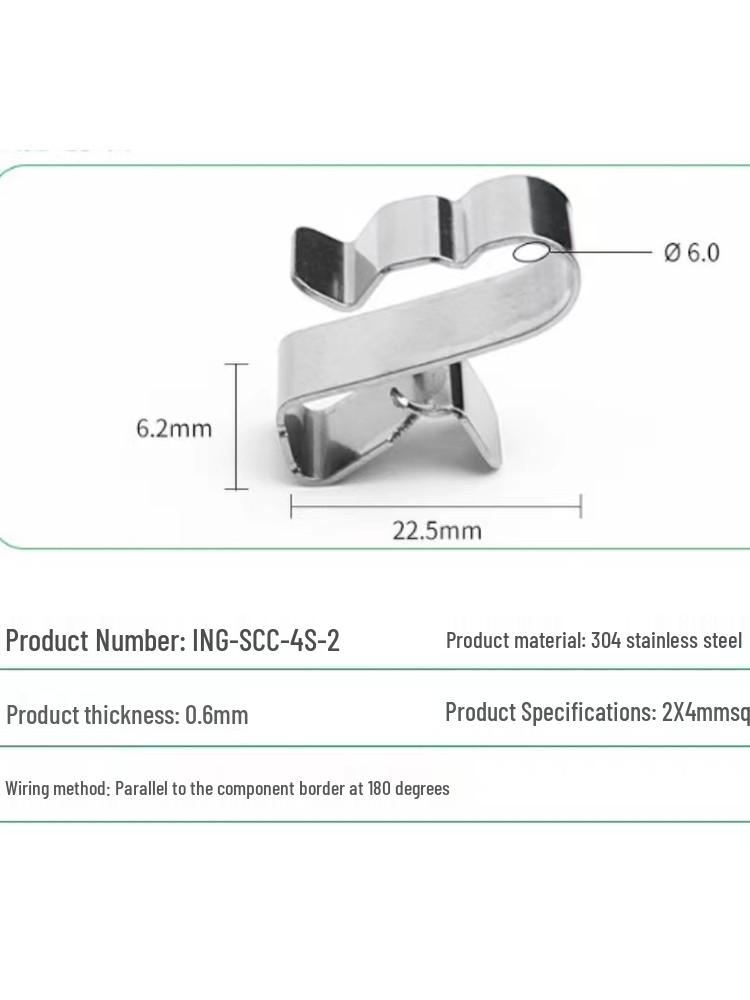 Stainless Steel 4 Sq. Photovoltaic Panel Wire Clamp for Solar Modules