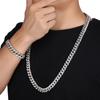 Chaînes pour hommes de 12,5 mm glacées Hip Hop Bijoux pour femmes Collier de chaîne cubaine en diamant de mode Bijoux de glace pour hommes Chaîne à maillons cubains