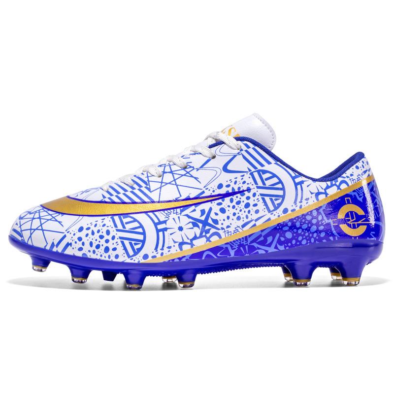 New Men's Breathable and Wear-resistant Low-top Long Broken Nails Football Shoes Fashionable Mandarin Duck Football