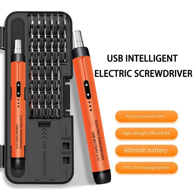 Rechargeable Electric Screwdriver Set With Multiple Bits Compact Design For Home Repair And DIYer Projects Quick Charge
