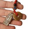 Auspicious Ruyi Brass Pendant Keychain - Personalized Luck-Turning Accessory
