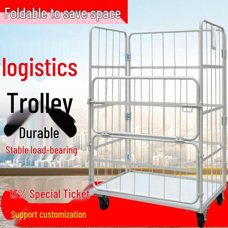 Folding Mobile Logistics Cage Cart