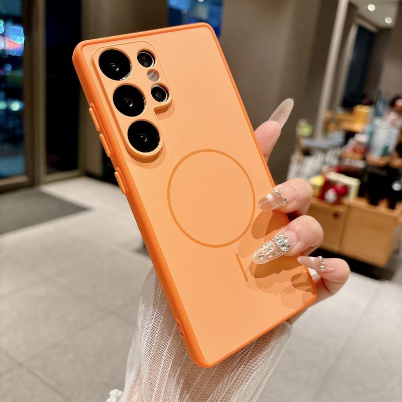 Magnetic TPU Phone Case For Samsung Galaxy S26 S25 S24 S23 S22 Ultra S25 Edge S25 S24 FE A37 A56 A17 A55 A26 5G A36 A35 PC Cover