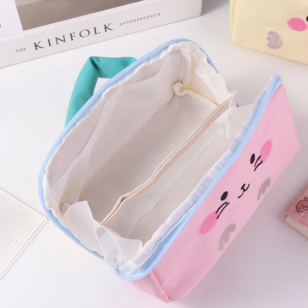 Cosmetics Storage Cartoon Pencil Case Duck Rabbit Dinosaur Stationery Storage Bag  Student