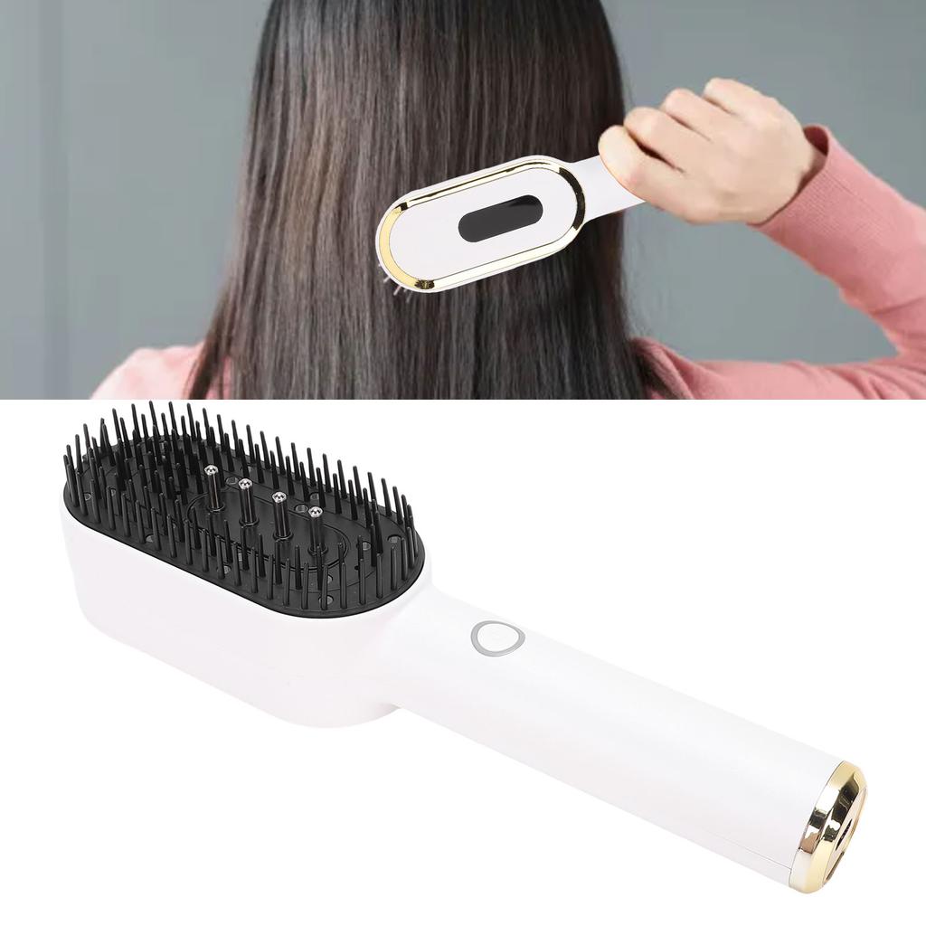 3 in 1 Kopfmassagekamm Eingebautes LED Rot Blaues Licht Tragbarer Vibrations-Kopfhautkamm für Haarpflege Typ C Schnellladung