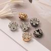 Detachable Rhinestone Button Covers DIY Flower Button Covers  for Clothing Decorative