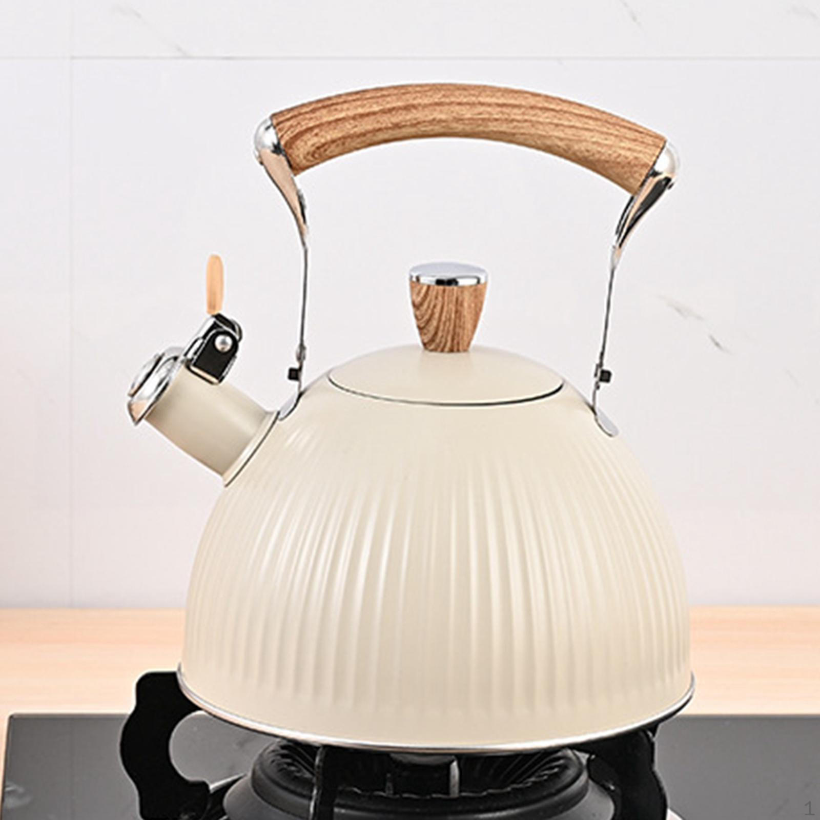 Whistling Kettle Stainless Steel 2.5L Loud Whistle with Handle Fast Boiling Sounding