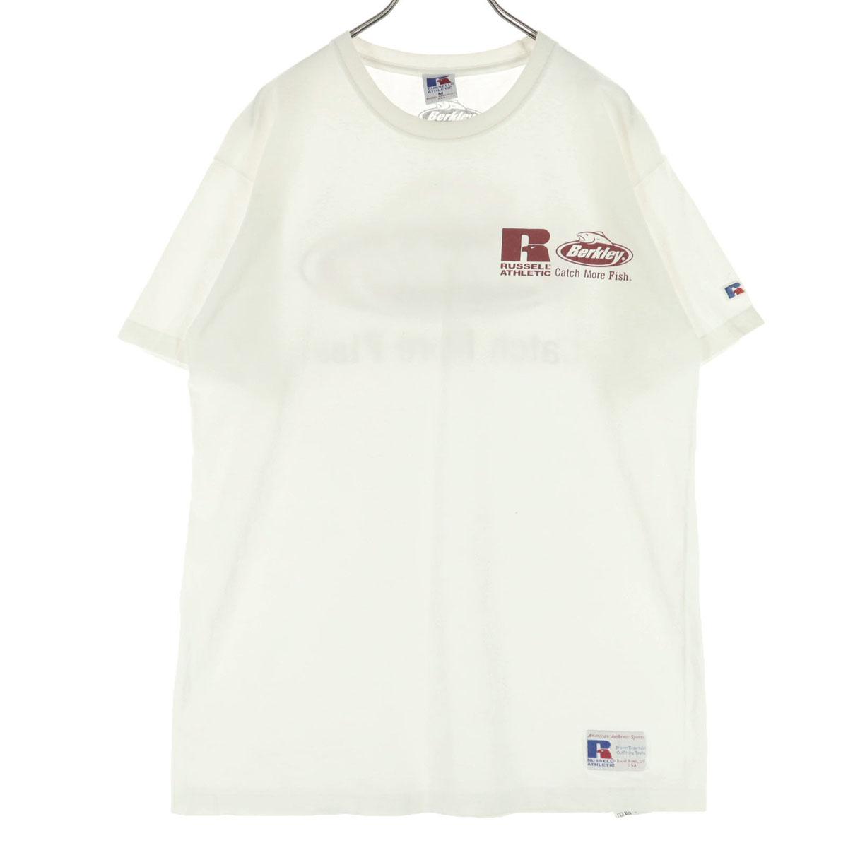 

RUSSELL ATHLETIC однотонная футболка с коротким рукавом M белая Мужская Б/у