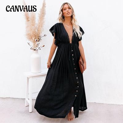 Copricostume estivo da donna, sexy, largo, taglie forti, con protezione solare, bikini