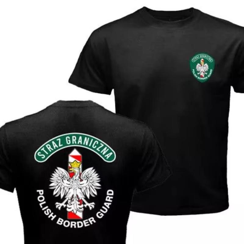 Summer New Polish National Border Guard Patrol Military Fan SG Same Printed Cotton Short Sleeve T Oversized T Shirt