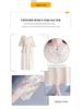 2025 New Fashion High-End Women's Camisole Lace Blouse and Mid-Length Dress Set
