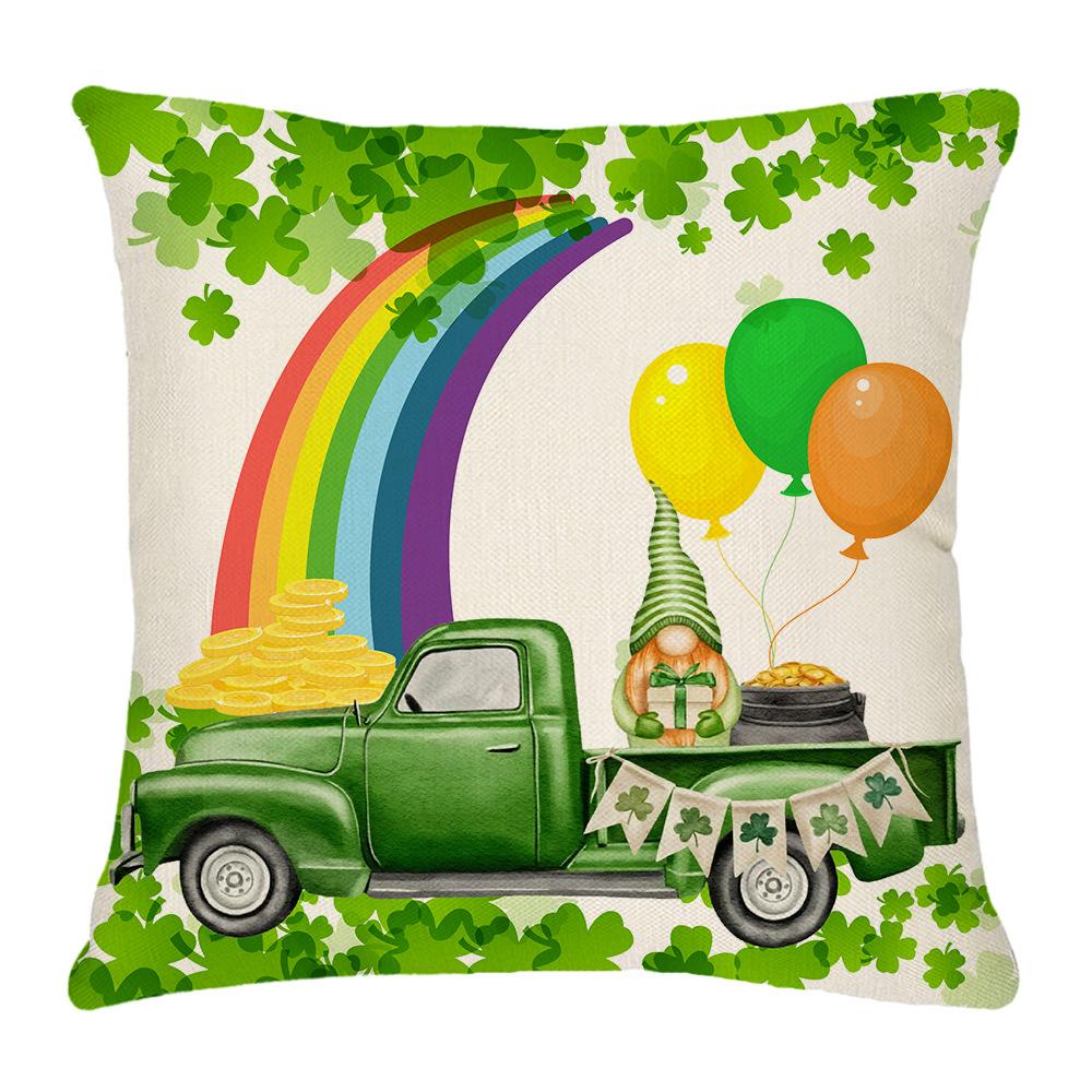 St. Patrick's Day Throw Pillows National Day Sofa Cushion Covers Linen Throw Pillows