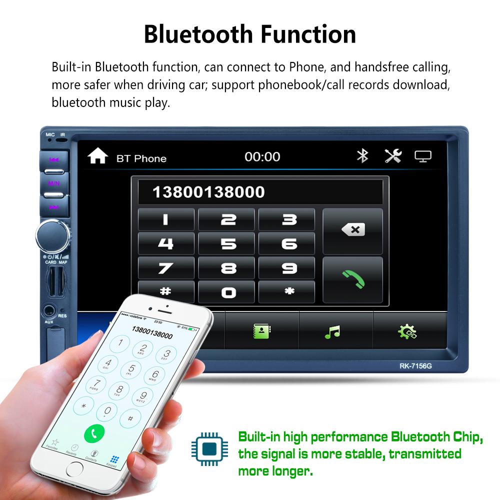 7inch Dual-definition Touch TFT Screen MP5 Unit Player Support MP3 AM FM GPS